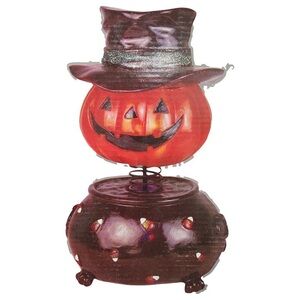 Halloween Fiberglass Bobblehead Jack O Lantern Pumpkin Lamp